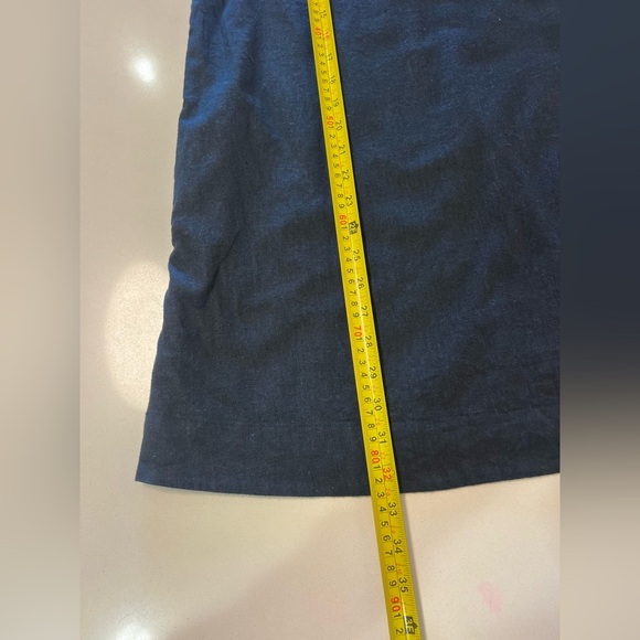 Abercrombie & Fitch Elegant High Neck Chic Linen Blend Mini Black Dress 📐MP - Picture 5 of 12